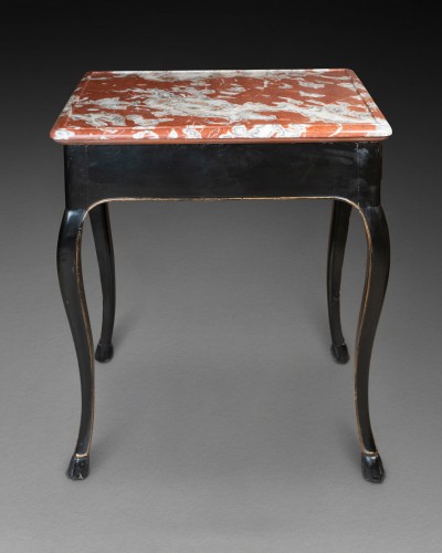 Louis XV blackened pear wood coffe table - Furniture Style Louis XV