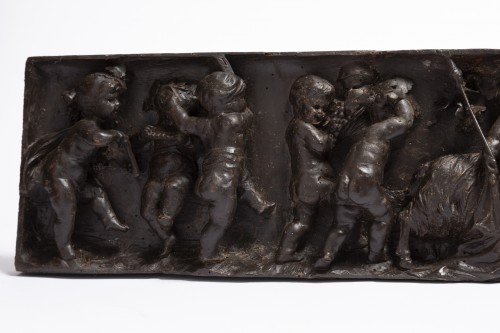 Sculpture  - Carved wood panels pair late 18th