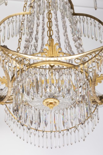 Grand lustre 12 lumières Néoclassique - Directoire