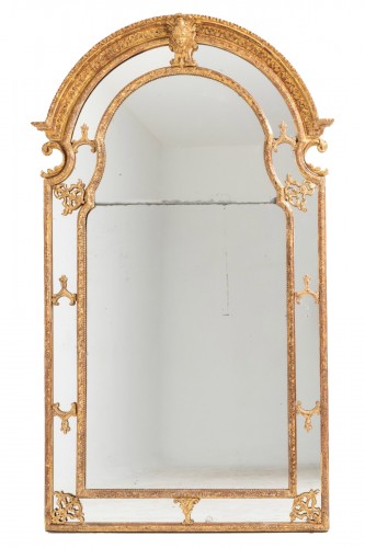Miroir de Trumeau Régence et ses deux consoles murales XVIIIe