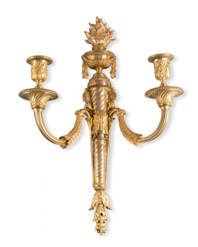 Luminaires Appliques - Paire de grandes appliques époque Louis XVI fin XVIIIe