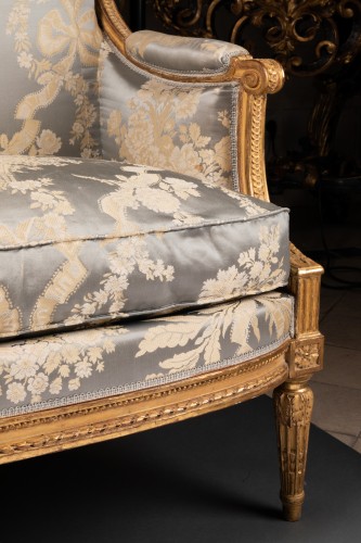 Antiquités - Marquise époque Louis XVI estampillée JACOB XVIIIe siècle