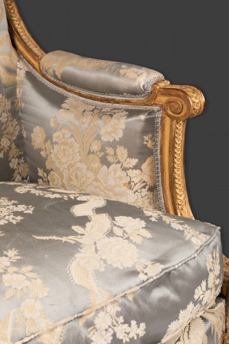 Antiquités - Marquise époque Louis XVI estampillée JACOB XVIIIe siècle