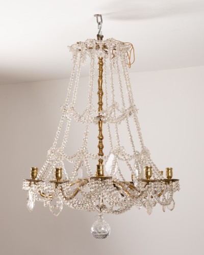 19th century &quot;Lace chandelier&quot; in Louis XIV style - Lighting Style Napoléon III