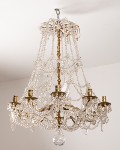 Lighting  - 19th century &quot;Lace chandelier&quot; in Louis XIV style