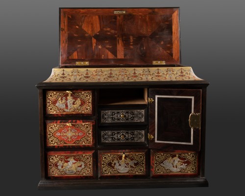 Cabinet marquèterie Boulle fin du XVIIe siècle - Louis XIV