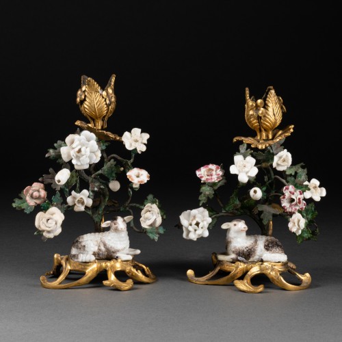 Pair of Louis XV Candlesticks - Lighting Style Louis XV
