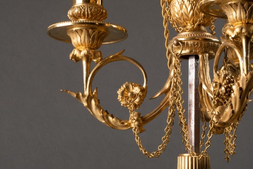 Lampe bouillotte fin du XVIIIe siècle - Luminaires Style Louis XVI