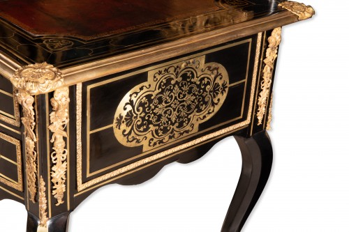 Antiquités - Desk work Boulle Régence period 18th century