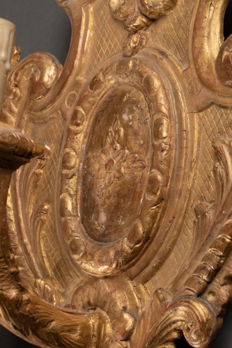 Paire de réflecteurs d'appliques d'époque Régence, XVIIIe siècle - Régence