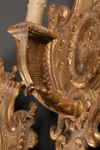 Antiquités - Paire de réflecteurs d'appliques d'époque Régence, XVIIIe siècle