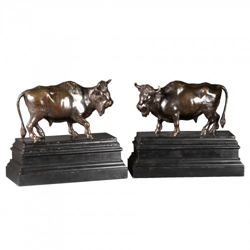 A pair of bronzes late 17th, early 18th century