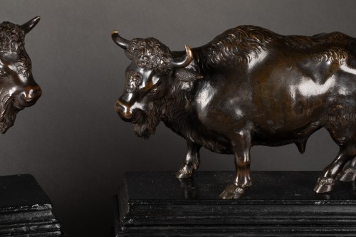 Paire de bronzes fin XVIIe, début XVIIIe siècle - Louis XIV