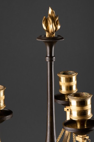 Antiquités - Pair of candelabras late Louis XVI period 18th century