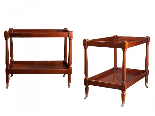 Mahogany tables pair Directoire period circa 1800