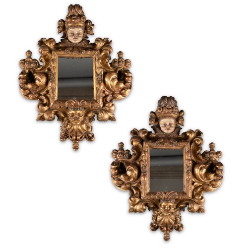 Paire de miroirs XVII e siècle