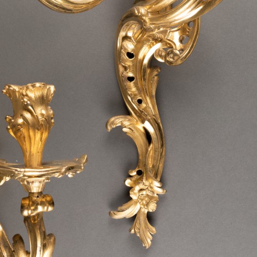 Luminaires Appliques - Paire d'appliques époque Louis XV milieu XVIIIe siècle