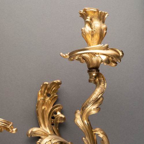 Paire d'appliques époque Louis XV milieu XVIIIe siècle - Laurent Chalvignac