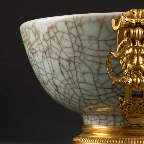Régence - Coupe porcelaine Céladon Chine XVIIIe siècle