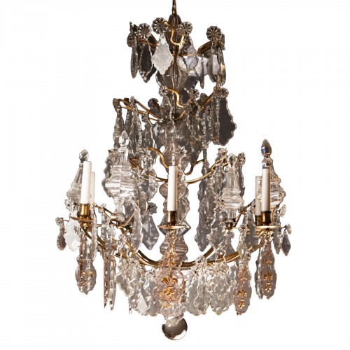 Six lights chandelier Louis XV period mid 18th century