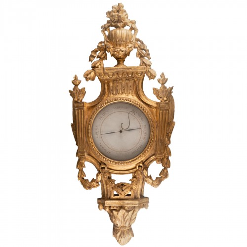 Gilded wood barometer Louis XVI period late 18th century