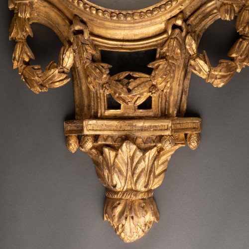 Gilded wood barometer Louis XVI period late 18th century - 