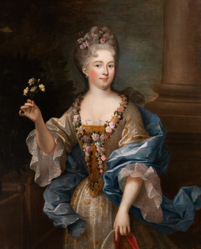 French school portrait circa 1720 - Paintings & Drawings Style French Regence