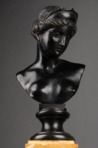 Sculpture Sculpture en Bronze - Paire de bustes travail Romain de la fin du XVIIIe siècle