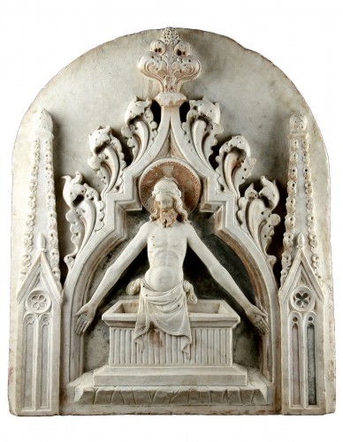 Important relief en marbre de la "Résurrection du Christ" attribué au Maître de l'Autel de Mascoli