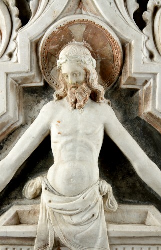 Renaissance - Rare et important relief en marbre de la "Résurrection du Christ" attribué au Maître de l'Autel de Mascoli