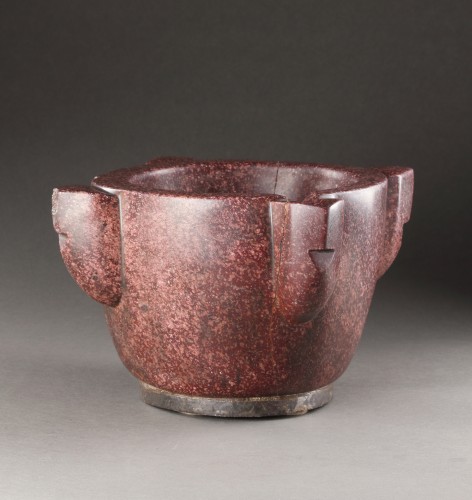 Decorative Objects  - A Rare Islamic Large Porphyry Mortar