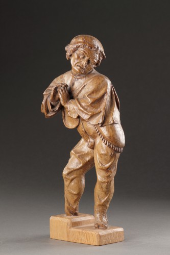Figure d'homme sculptée, Flandres début du XVIe siècle - Sculpture Style 
