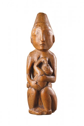 A Very Rare and Early Northwest Coast Maternity Figure 