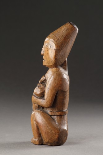 Art Tribal  - Figure de maternité très ancienne de la Côte nord-ouest du Pacifique