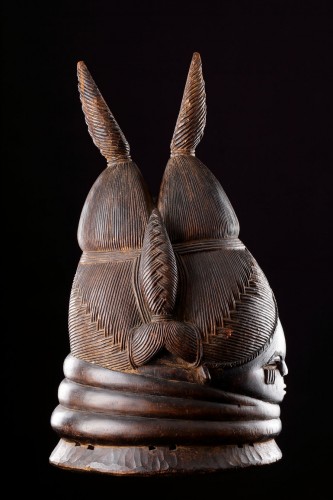 Masque africain « Sande » ou « Bundu » - Art Tribal Style 