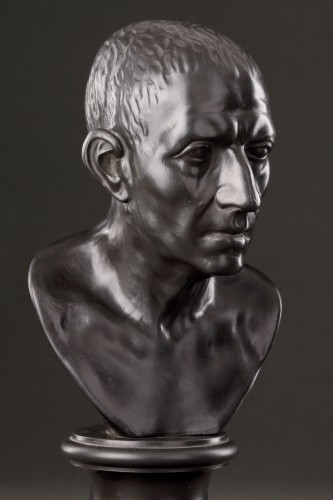 Antiquités - A Wedgwood Black Basalt Library Bust of Cicero