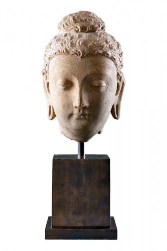 A Fine Gandharan Head of a Buddha