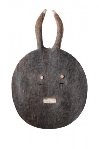 A Fine and Large Baule Goli Society Dance Mask 