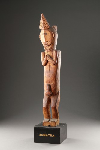 A Nias Standing Figure of a Male Figure - Tribal Art Style 