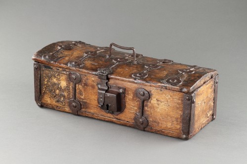 A Rare Carved and Metal Mounted Casket  - Curiosities Style 