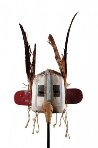 Masque de danse Kachina Hopi en forme de casque