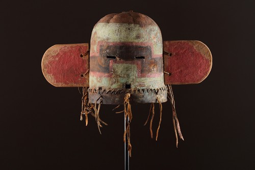 Antiquités - Masque de danse Kachina Hopi en forme de casque