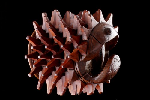 A Rare Example of a Tuscan Carved Walnut ‘Bracciale’ used for ‘Pallone Col  - 