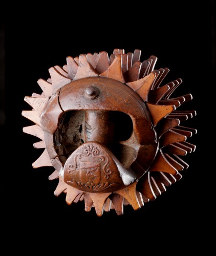  - A Rare Example of a Tuscan Carved Walnut ‘Bracciale’ used for ‘Pallone Col 