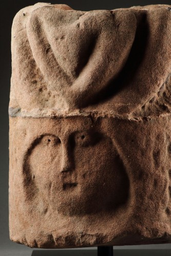 Archéologie  - Tête celtique apotropaïque de « Cernunnos »