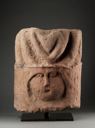 Antiquités - Tête celtique apotropaïque de « Cernunnos »