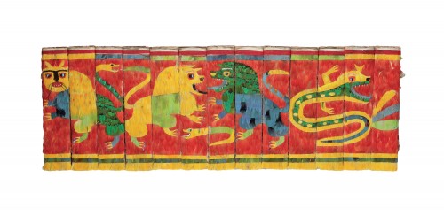 Ornement de danse avec emblèmes héraldiques – Chakana