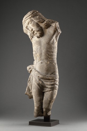 Sculpture  - A Large and Finely Carved Stone Torso of Christ 