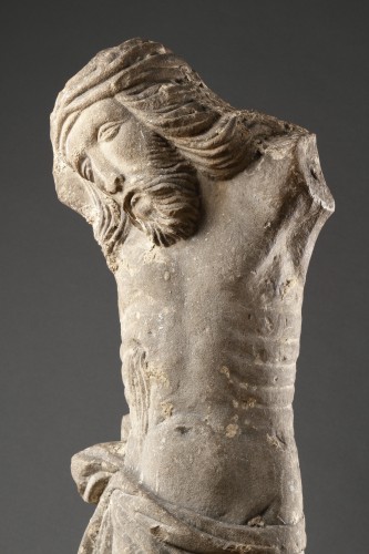 A Large and Finely Carved Stone Torso of Christ  - 