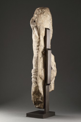 11th to 15th century - A Large and Finely Carved Stone Torso of Christ 